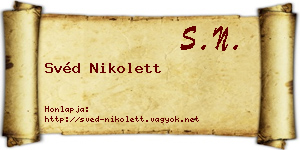 Svéd Nikolett névjegykártya