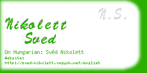 nikolett sved business card