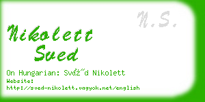 nikolett sved business card